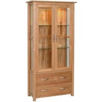 Product photograph of Nimbus Oak 2 Door Display Cabinet from Choice Furniture Superstore