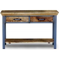 Product photograph of Metro Industrial Style Wooden 2 Drawer Console Table from Choice Furniture Superstore