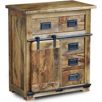 Product photograph of Iron Works Industrial Style Wooden Hall Cabinet from Choice Furniture Superstore