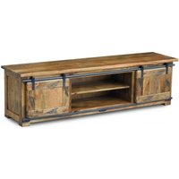Product photograph of Iron Works Industrial Style Wooden 180cm Tv Unit from Choice Furniture Superstore