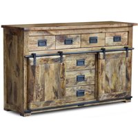 Product photograph of Iron Works Industrial Style Wooden 150cm Medium Sideboard from Choice Furniture Superstore