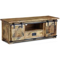 Product photograph of Iron Works Industrial Style Wooden 135cm Tv Unit from Choice Furniture Superstore