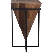 Product photograph of Modern Industrial Rustic Triangular Large Side Table from Choice Furniture Superstore