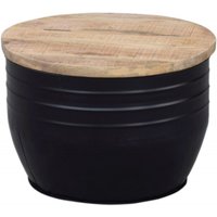 Product photograph of Modern Reclaimed Industrial Round Trunk Box - 377 from Choice Furniture Superstore