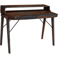 Product photograph of Sirani Dark Sheesham Wood Writing Desk from Choice Furniture Superstore