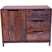 Product photograph of Sirani Sheesham Wood Small Sideboard 95cm With 1 Door And 3 Drawers from Choice Furniture Superstore