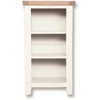 Product photograph of Sambhar White And Wood Small Bookcase from Choice Furniture Superstore