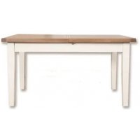 Product photograph of Sambhar White And Wood 4 Seater Dining Table from Choice Furniture Superstore