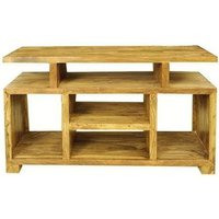 Product photograph of Cuban Light Mango Wood 118cm Tv Unit from Choice Furniture Superstore
