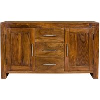 Product photograph of Cuban Sheesham Wood 120cm Medium Sideboard from Choice Furniture Superstore