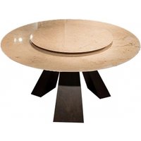 Product photograph of Butterfly Marble Round Lazy Susan Dining Table With Wooden Pedestal Base - Variation Available from Choice Furniture Superstore