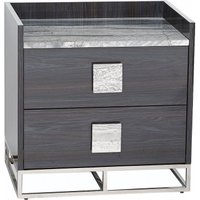 Product photograph of Elliot Marble And Wooden 2 Drawer Bedside Cabinet - Variation Available from Choice Furniture Superstore