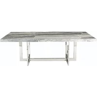 Product photograph of Horizon Marble Dining Table With Chrome Pedestal Base - Variation Available from Choice Furniture Superstore