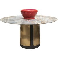 Product photograph of Compass Marble Round Pedestal Dining Table - Variation Available from Choice Furniture Superstore