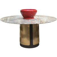 Product photograph of Stone International Compass Marble Top Round Dining Table from Choice Furniture Superstore