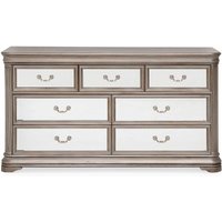 Product photograph of Vida Living Jessica Champagne Mirrored 3 4 Drawer Dressing Chest from Choice Furniture Superstore