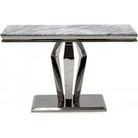 Product photograph of Vida Living Arturo Grey Marble Console Table from Choice Furniture Superstore