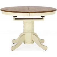 Product photograph of Vida Living Cotswold Buttermilk Round 2-6 Seater Extending Pedestal Dining Table from Choice Furniture Superstore