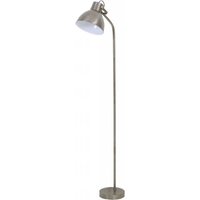 Product photograph of Clearance - Kane Vintage Silver And Shiny White Floor Lamp - Fs291 from Choice Furniture Superstore