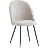 Product photograph of 2 X Clearance - Cajon Silver Fabric Dining Chair With Black Powder Coated Legs - Fss14439 49 from Choice Furniture Superstore