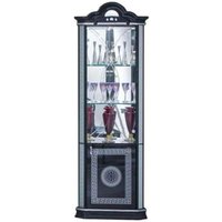 Product photograph of Clearance - New Venus Black Italian Corner Display Cabinet - Fss15904 from Choice Furniture Superstore