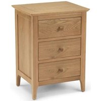 Product photograph of Clearance - Cornett Oak 3 Drawer Bedside Cabinet - Fss15895 from Choice Furniture Superstore