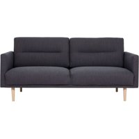 Product photograph of Larvik Dark Grey Fabric 2 Seater Sofa With Oak Legs from Choice Furniture Superstore