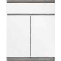 Product photograph of Naia Grey Concrete Effect 2 Door Cabinet from Choice Furniture Superstore