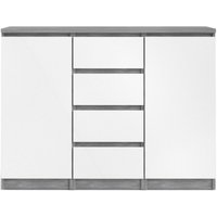 Product photograph of Naia Grey Concrete Effect Small Sideboard - 2 Doors from Choice Furniture Superstore