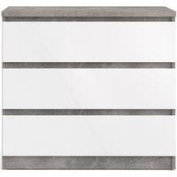Product photograph of Naia Grey Concrete Effect 3 Drawer Small Chest from Choice Furniture Superstore