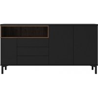 Product photograph of Roomers Black Extra Large Sideboard - 3 Doors from Choice Furniture Superstore