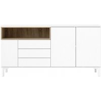 Product photograph of Roomers White Extra Large Sideboard - 3 Doors from Choice Furniture Superstore