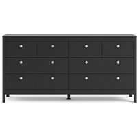 Product photograph of Madrid Black 8 Drawer Dresser from Choice Furniture Superstore