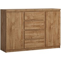 Product photograph of Fribo Oak Effect 2 Door Medium Sideboard from Choice Furniture Superstore
