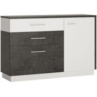 Product photograph of Zingaro Grey And White Medium Sideboard from Choice Furniture Superstore