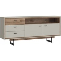Product photograph of Rivero Grey And Oak Effect 2 Door Medium Sideboard from Choice Furniture Superstore