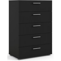 Product photograph of Pepe Black 5 Drawer Chest from Choice Furniture Superstore