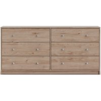 Product photograph of May Oak Effect 6 Drawer Wide Chest from Choice Furniture Superstore