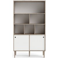 Product photograph of Rome White And Oak Effect Bookcase from Choice Furniture Superstore
