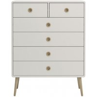 Product photograph of Softline Off White 2 4 Drawer Chest from Choice Furniture Superstore