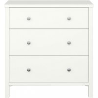 Product photograph of Tromso White 3 Drawer Small Chest from Choice Furniture Superstore