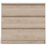 Product photograph of Naia Oak Effect 3 Drawer Small Chest from Choice Furniture Superstore