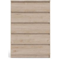 Product photograph of Naia Oak Effect 5 Drawer Chest from Choice Furniture Superstore