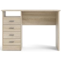 Product photograph of Function Plus Oak Effect 4 Drawer Desk from Choice Furniture Superstore