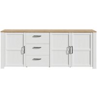 Product photograph of Bohol White 3 Door Extra Large Sideboard from Choice Furniture Superstore