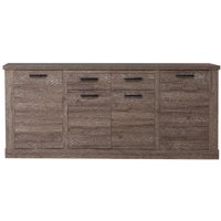 Product photograph of Corona Oak Effect 4 Door Extra Large Sideboard from Choice Furniture Superstore
