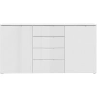 Product photograph of Sienna White Gloss 2 Door Large Sideboard from Choice Furniture Superstore