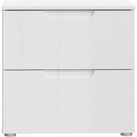 Product photograph of Sienna White Gloss 2 Drawer Bedside Cabinet from Choice Furniture Superstore