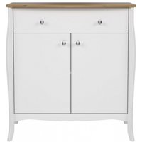 Product photograph of Baroque White 2 Door Small Sideboard from Choice Furniture Superstore