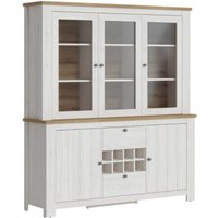 Product photograph of Celesto White Large Display Cabinet from Choice Furniture Superstore